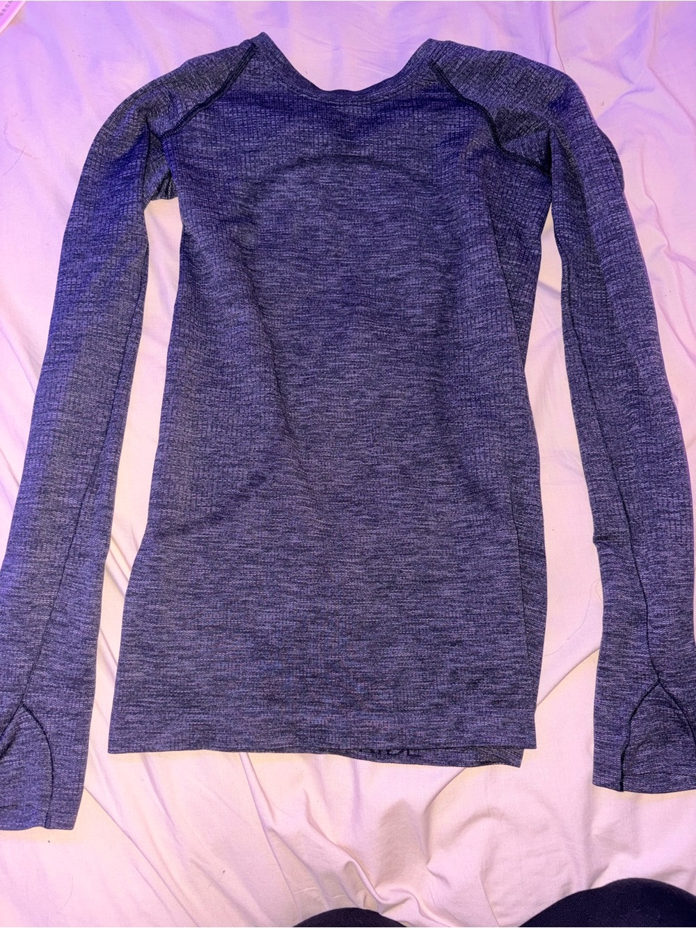 lululemon athletica Long Sleeve Seamless Top - Heather Navy